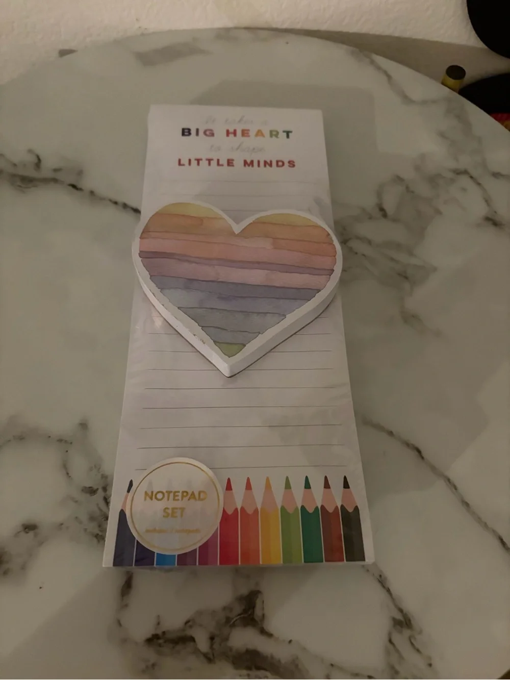 Rainbow Heart Notepad Set - Kids Accessories